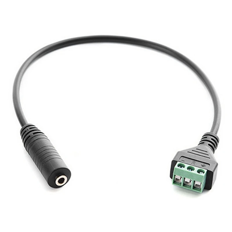 3,5 мм штекер 3 Pin 3,5 мм 3 штыревой полюс стерео штекер к AV винтовой терминал стерео разъем Клеммная колодка Разъем 
3,5 мм штекер 3 Pin 3,5 мм 3 штыревой полюс стерео штекер к AV винтовой терминал стерео разъем Клеммная колодка Разъем