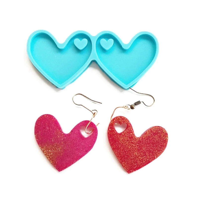 Love Heart Shape Earrings Epoxy Resin Mold Jewelry Pendants Silicone Mould DIY Crafts Keychain Ear Dangle Casting Tool N0HE
Love Heart Shape Earrings Epoxy Resin Mold Jewelry Pendants Silicone Mould DIY Crafts Keychain Ear Dangle Casting Tool N0HE
