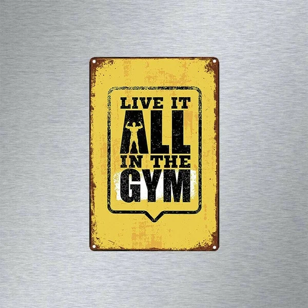 Новый Винтажный Ретро металлический жестяной знак для фитнеса Live It All In The Gym открытый уличный и домашний бар клуб кухня Ресторан Настенный д...
Новый Винтажный Ретро металлический жестяной знак для фитнеса Live It All In The Gym открытый уличный и домашний бар клуб кухня Ресторан Настенный д...