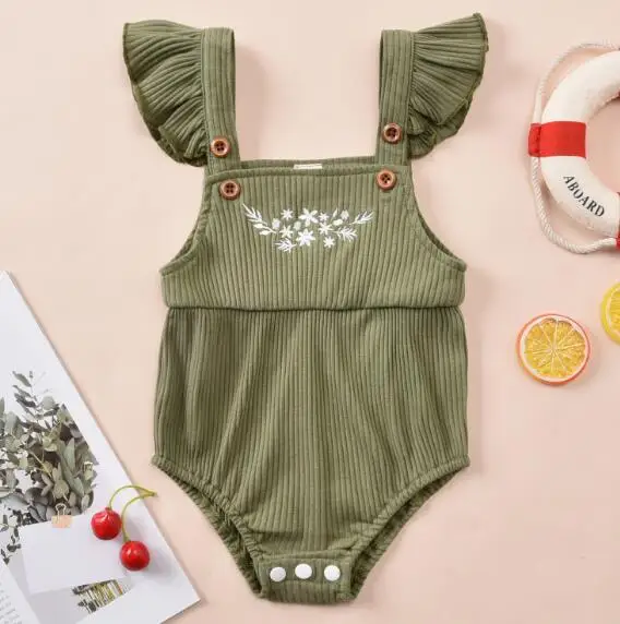 Toddlers Feather Printing Romper, Infant Girls' Flying Sleeve Button Bodysuit, Babies Square Collar Clothing
Toddlers Feather Printing Romper, Infant Girls' Flying Sleeve Button Bodysuit, Babies Square Collar Clothing