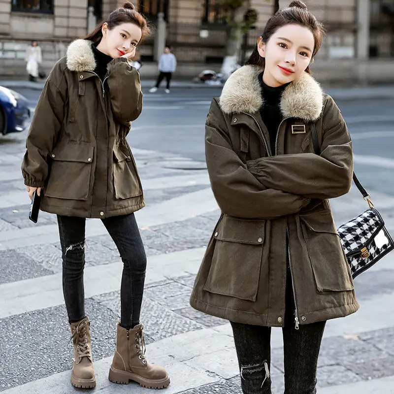 2021 New Female Winter Denim Jacket Korean Version of Slim Faux Fur Collar Lamb Cashmere Mid-length Casual Harajuku Parka Coat
2021 New Female Winter Denim Jacket Korean Version of Slim Faux Fur Collar Lamb Cashmere Mid-length Casual Harajuku Parka Coat