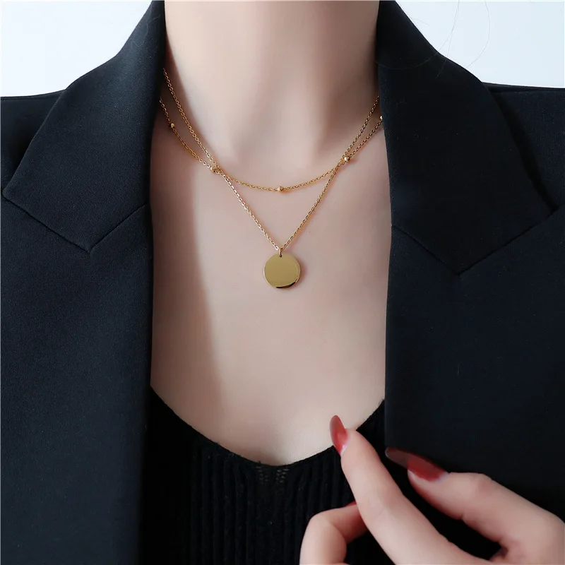 Modern Jewelry Double Pendant Necklace Popular Design Hot Selling Chain Necklace For Girl Fine Accessories
Modern Jewelry Double Pendant Necklace Popular Design Hot Selling Chain Necklace For Girl Fine Accessories