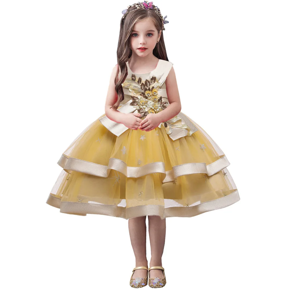 Embroidered fluffy dress, princess dress, flower girl's wedding dress, sequined dress, European and American evening show
Embroidered fluffy dress, princess dress, flower girl's wedding dress, sequined dress, European and American evening show