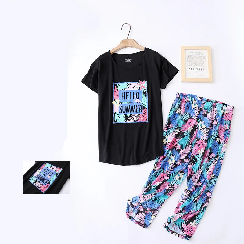 Pajamas Set Women Short Sleeve Cotton T-shirt Shorts 2Piece/Set Casual Big Size Mom Sweet 2020 Fashion Cartoon Pyjama
Pajamas Set Women Short Sleeve Cotton T-shirt Shorts 2Piece/Set Casual Big Size Mom Sweet 2020 Fashion Cartoon Pyjama