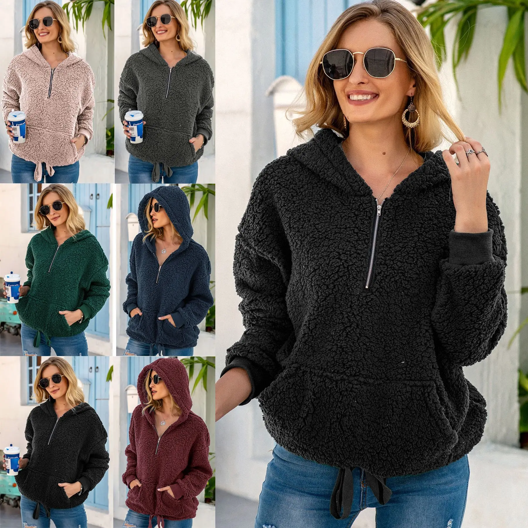 2021 autumn and winter new women's loose plush pullover socket solid color sweater coat women's clothing
2021 autumn and winter new women's loose plush pullover socket solid color sweater coat women's clothing
