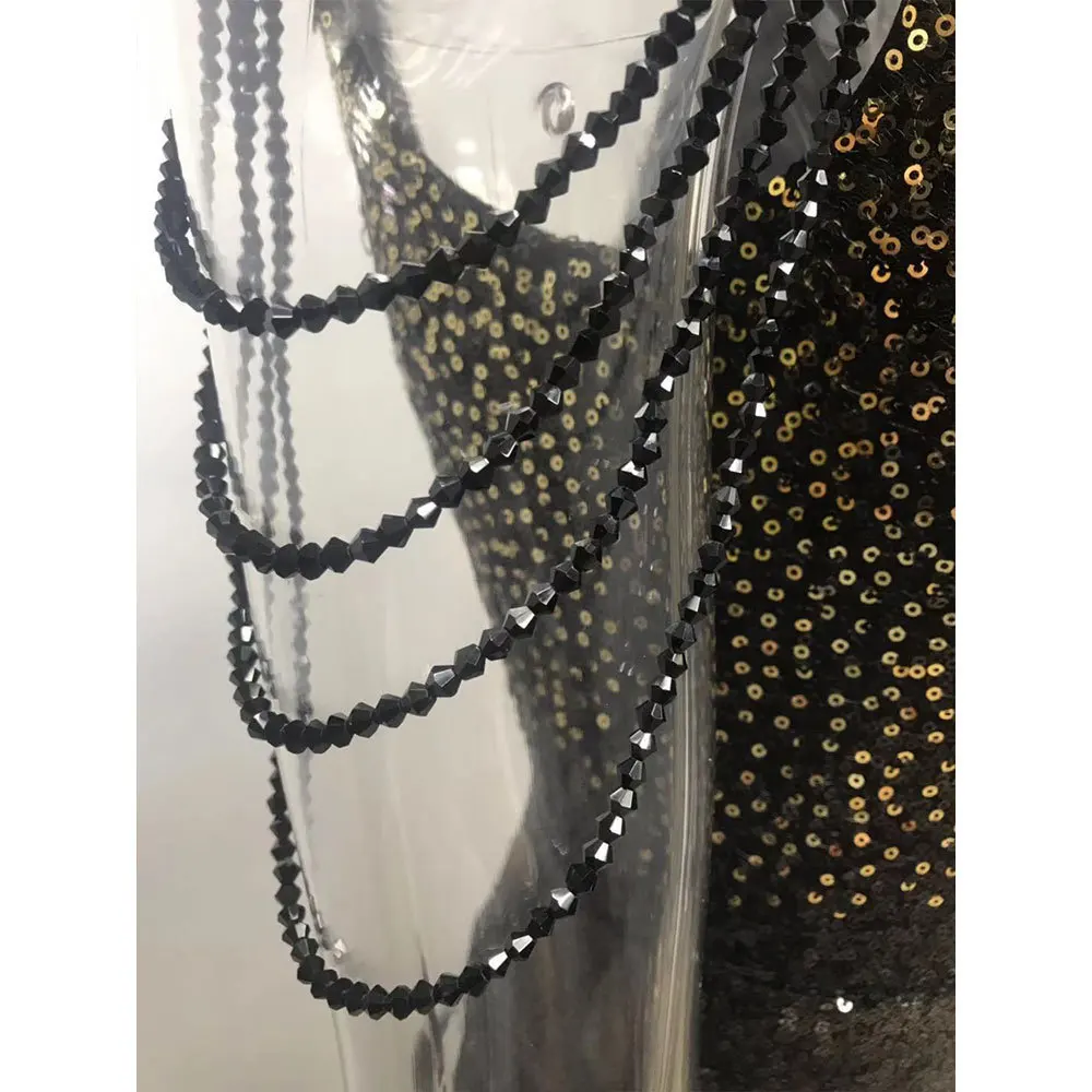 2020 Women Sexy Deep V Neck Retro Long Dress Female Fashion Sequined Ribbon Sleeve Slim Dress Elegant Evening Party Dresses
2020 Women Sexy Deep V Neck Retro Long Dress Female Fashion Sequined Ribbon Sleeve Slim Dress Elegant Evening Party Dresses