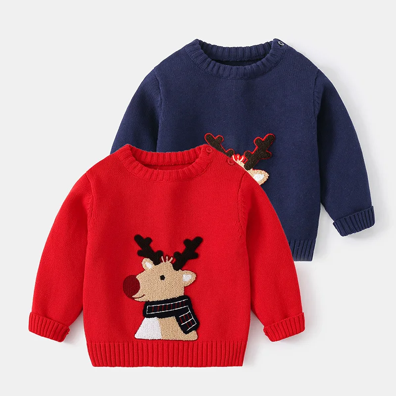 Boys Sweater Autumn Winter 2022 New Children's New Year Clothes Christmas Deer Thread Baby 
Boys Sweater Autumn Winter 2022 New Children's New Year Clothes Christmas Deer Thread Baby