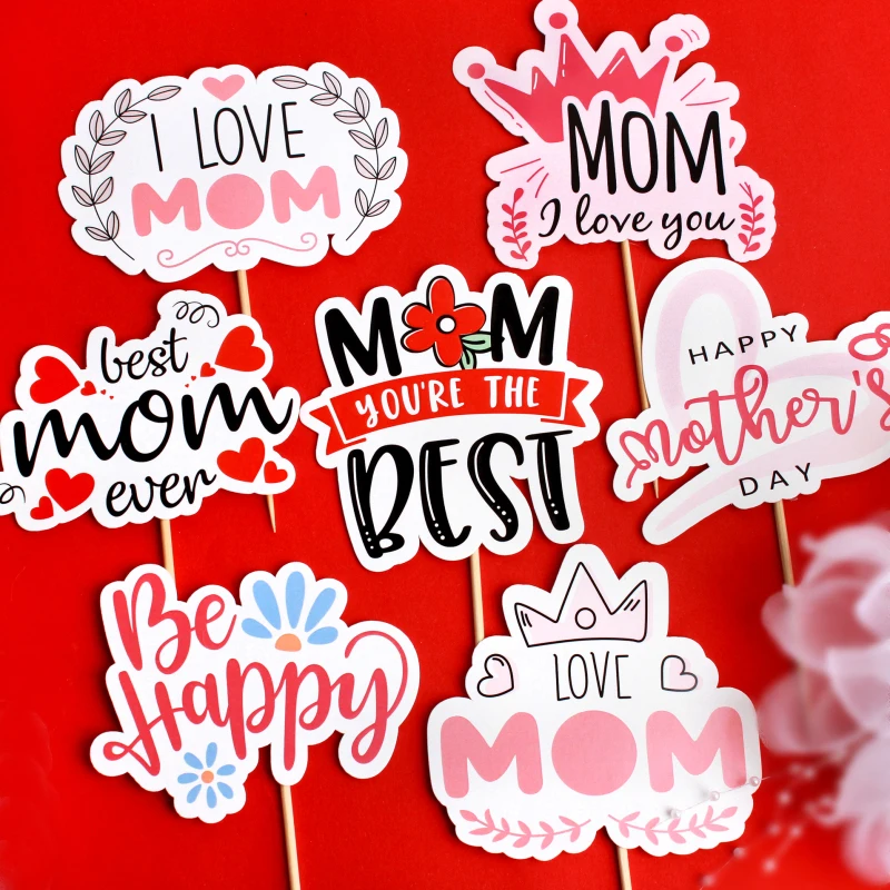 Топпер для торта "С Днем матери" флажки украшения кексов "Лучшая Мама" дня