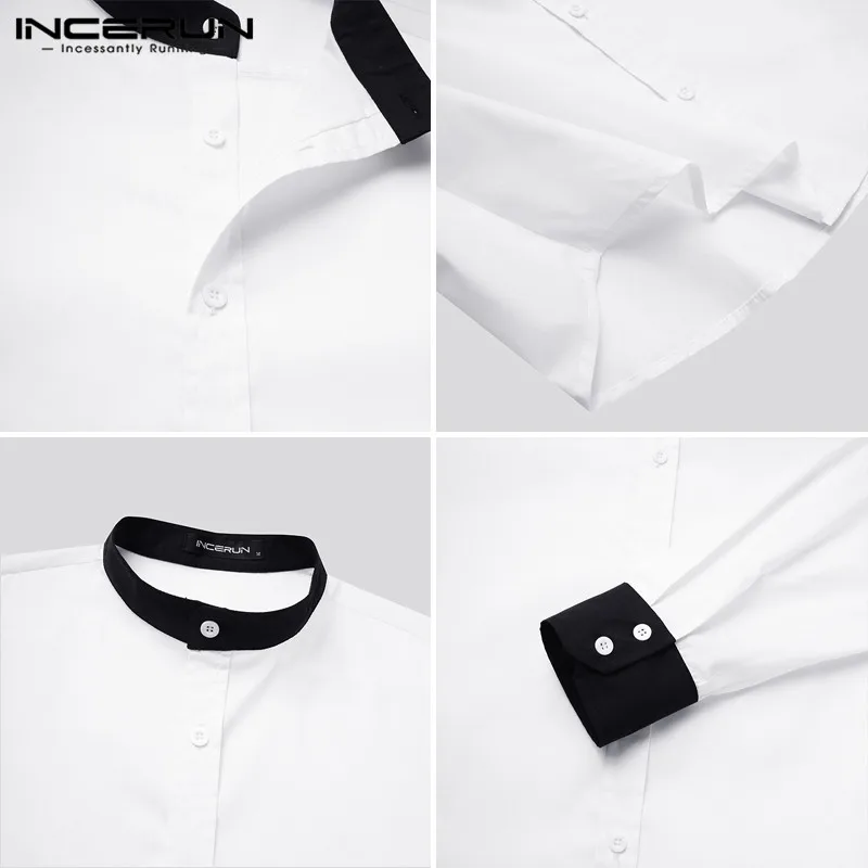 2021 Spring Patchwrok Men Shirts INCERUN Long Sleeve Stand Collar Blouse Leisure Button Camisa Man Business Dress Shirts S-5XL
2021 Spring Patchwrok Men Shirts INCERUN Long Sleeve Stand Collar Blouse Leisure Button Camisa Man Business Dress Shirts S-5XL