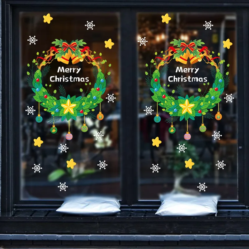 Christmas stickers decoration glue-free electrostatic stickers window glass Santa Claus Christmas wreath family window stickers
Christmas stickers decoration glue-free electrostatic stickers window glass Santa Claus Christmas wreath family window stickers