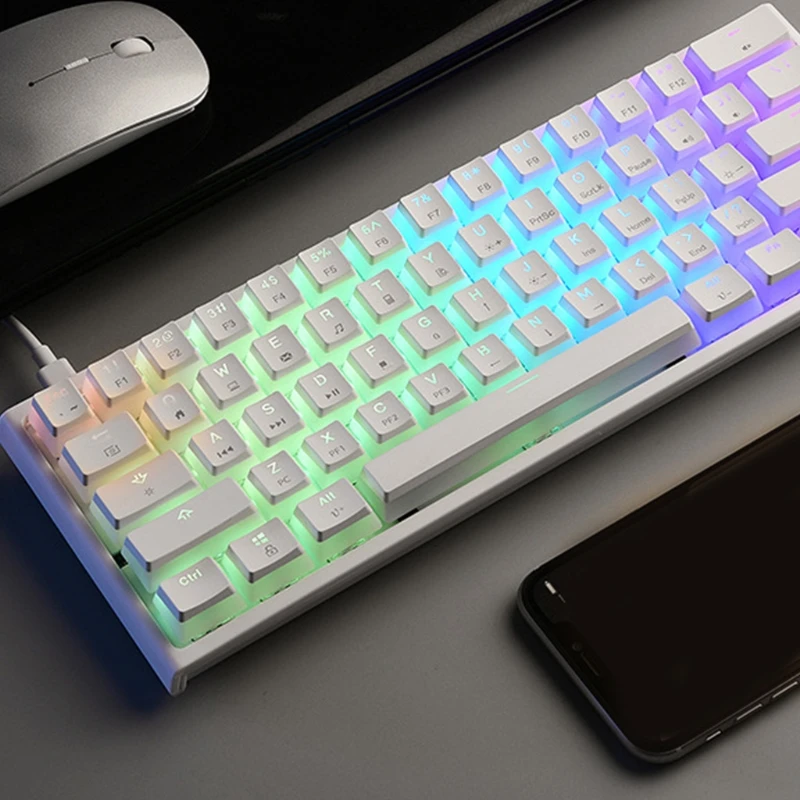 T3EB 61 KeyS USB Wired RGB Backlight Mechanical Gaming Keyboard 60% Scientific Key Layout Ultra-Compact Keyboard
T3EB 61 KeyS USB Wired RGB Backlight Mechanical Gaming Keyboard 60% Scientific Key Layout Ultra-Compact Keyboard