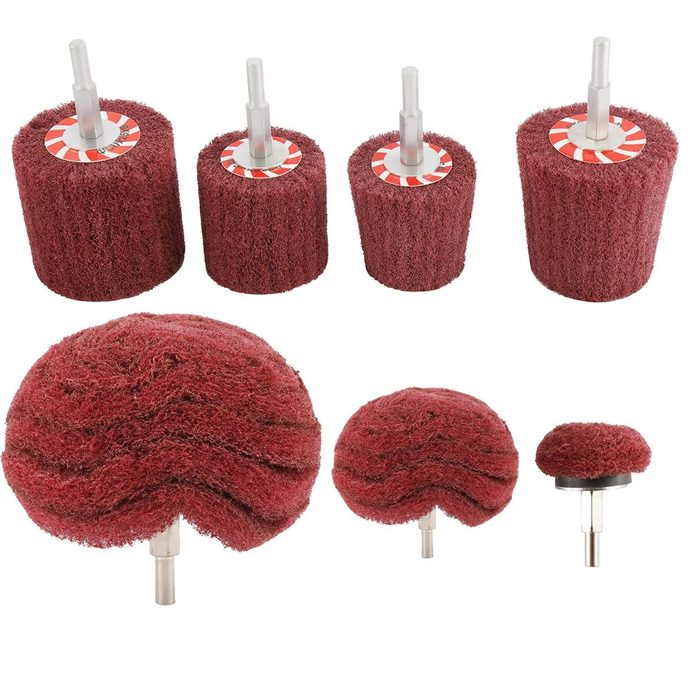 7 PCS Non Woven Abrasive Buffing Wheels Drill Attachment Set, Scouring Pads Wheel with 1/4 Inch Shank for Polishing
7 PCS Non Woven Abrasive Buffing Wheels Drill Attachment Set, Scouring Pads Wheel with 1/4 Inch Shank for Polishing