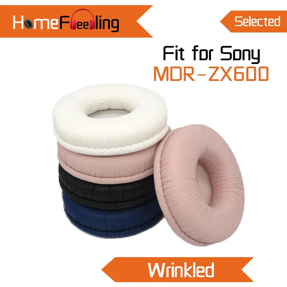 

Homefeeling Earpads For Sony MDR ZX600 MDR-ZX600 Headphone Wrinkled Round Universal Leahter Repalcement Parts Ear Cushions
