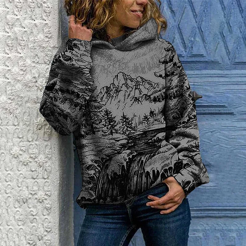 Fashion Vintage Ink Painting Blue Gray Elastic Hoodies Casual Long Sleeve Hooded Print Sweatshirt Brand Chic Tops Loose Pullover 
Fashion Vintage Ink Painting Blue Gray Elastic Hoodies Casual Long Sleeve Hooded Print Sweatshirt Brand Chic Tops Loose Pullover