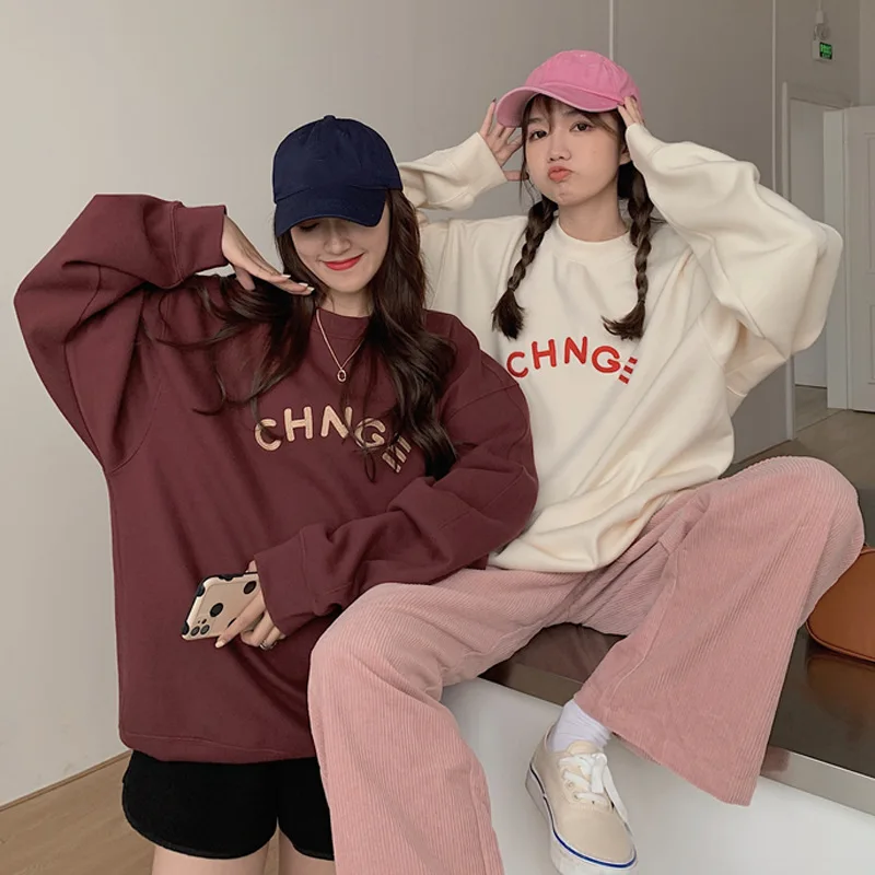 New Women Sweater Loose Print Autumn and Winter Long Hooded Sweater Plus Size Wild BF Harajuku Style Pure Color Trendy Pullover
New Women Sweater Loose Print Autumn and Winter Long Hooded Sweater Plus Size Wild BF Harajuku Style Pure Color Trendy Pullover