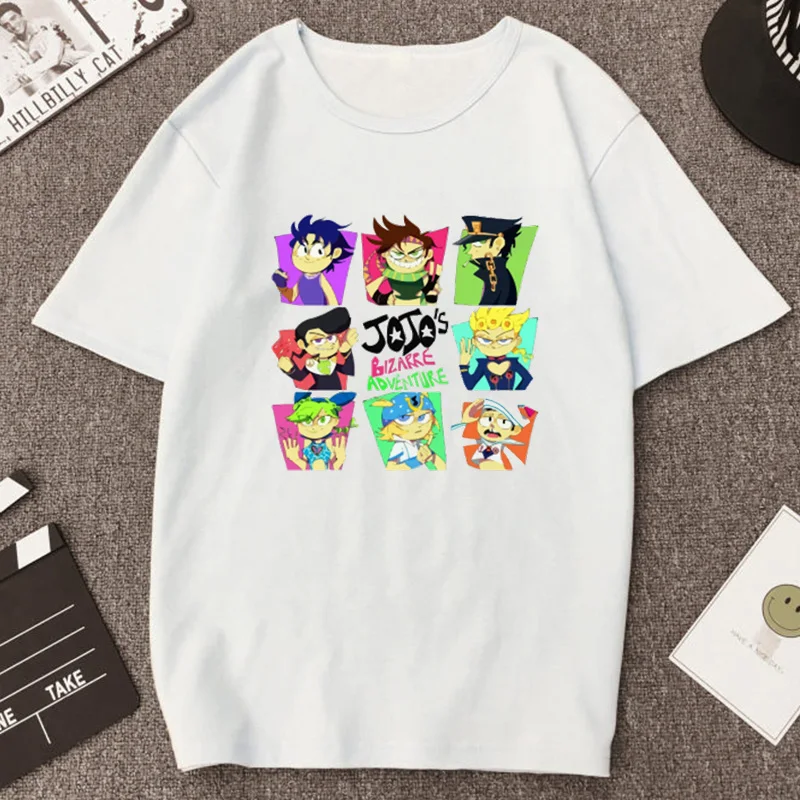 Anime Jojo Bizarre Adventure Women's T Shirt Jotaro Cartoon Printing Tops Kujo Manga Graphic T-shirt Cotton Casual Female Tee
Anime Jojo Bizarre Adventure Women's T Shirt Jotaro Cartoon Printing Tops Kujo Manga Graphic T-shirt Cotton Casual Female Tee