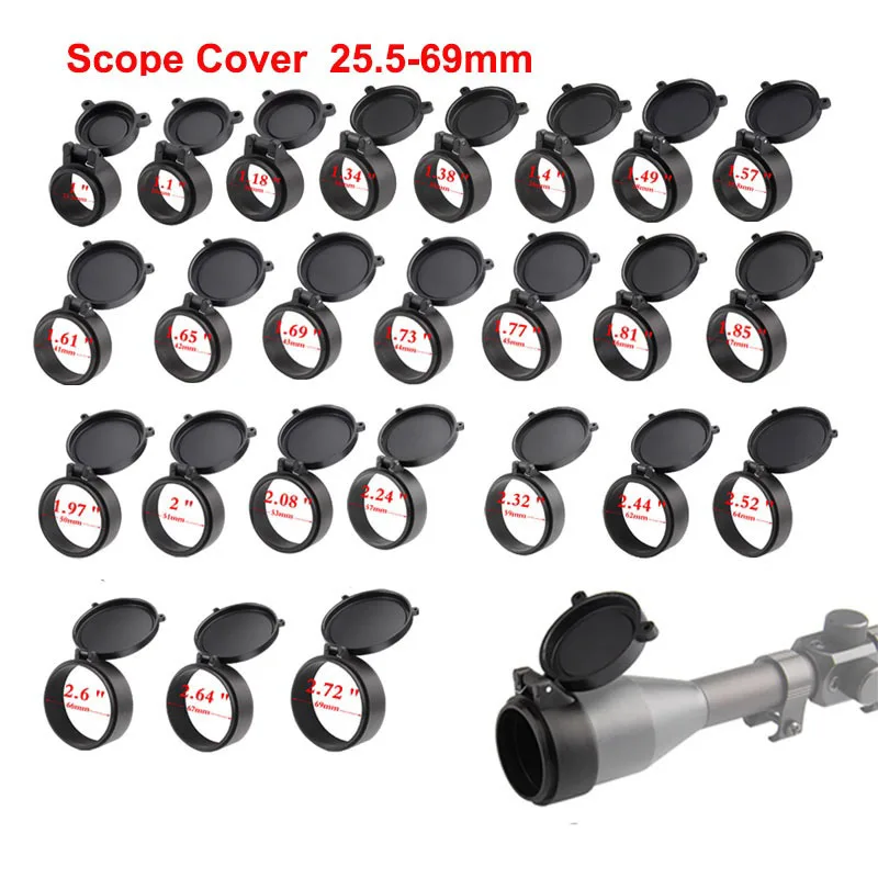 25.5-69MM Rifle Scope Lens Cover Flip Up Protection Cap Quick Spring Objective Lense Lid for Hunting Shooting Airsoft Caliber
25.5-69MM Rifle Scope Lens Cover Flip Up Protection Cap Quick Spring Objective Lense Lid for Hunting Shooting Airsoft Caliber