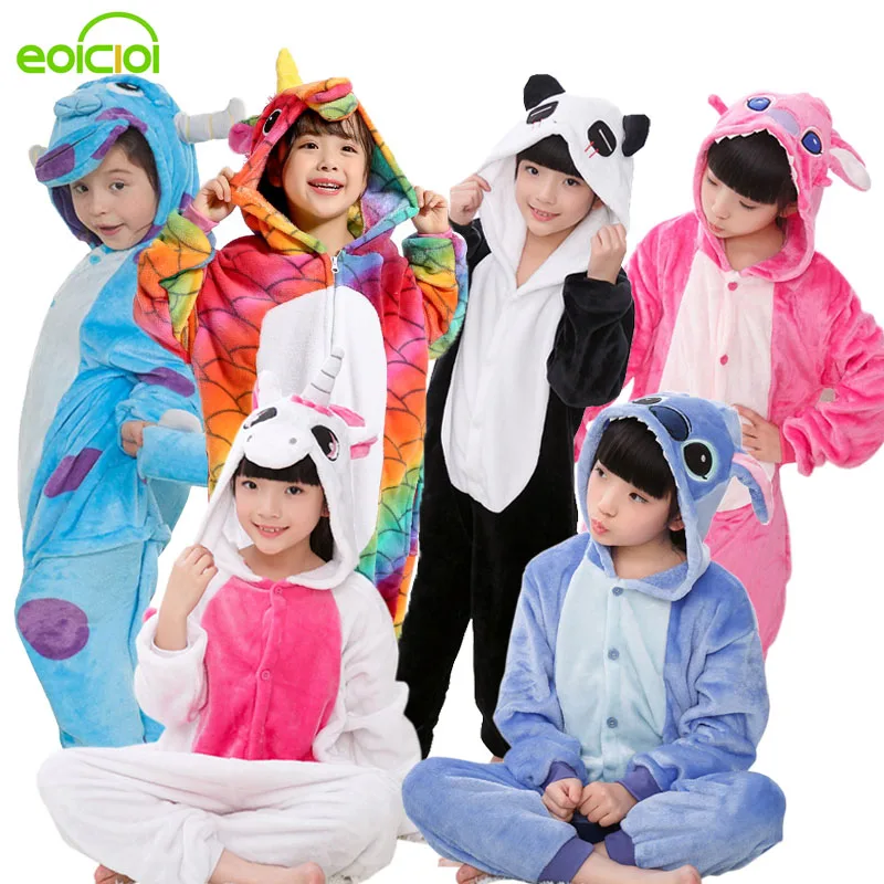 кигуруми Новогодняя пижама Дети Мальчики Девочки пижамные Детские Onesie Косплей