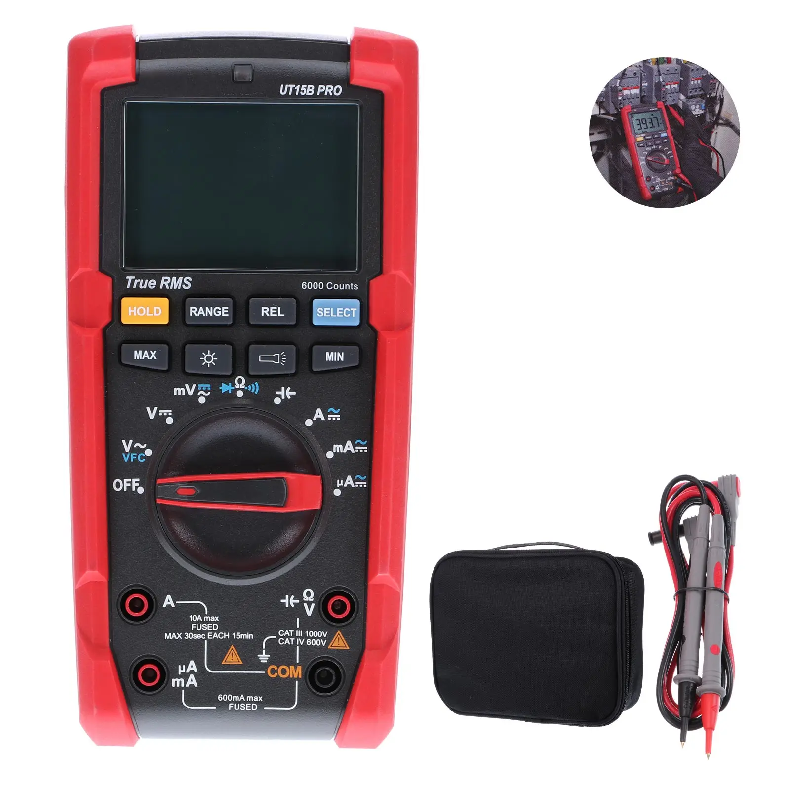 UNI-T UT15B PRO/UT17B PRO Digital Multimeter Auto Ranging AC/DC Voltage Meter Flash Back Light Large Screen
UNI-T UT15B PRO/UT17B PRO Digital Multimeter Auto Ranging AC/DC Voltage Meter Flash Back Light Large Screen