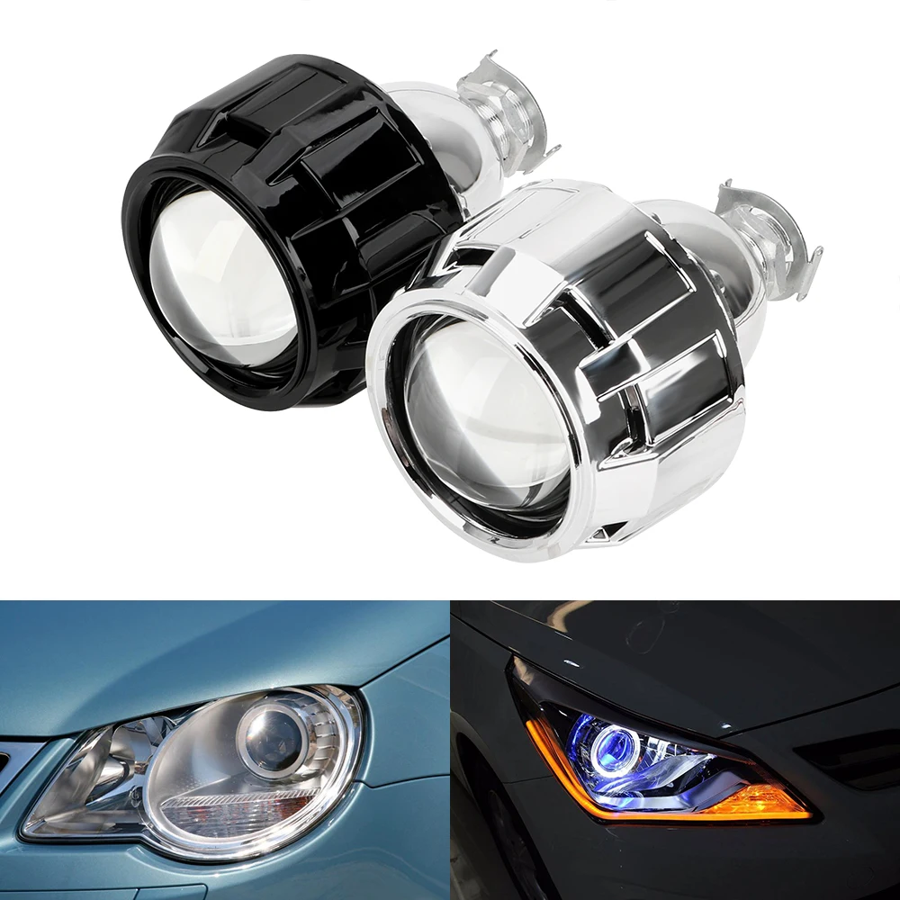 2 5 дюймовый ксеноновый проектор HID линзы Универсальный серебристый черный корпус