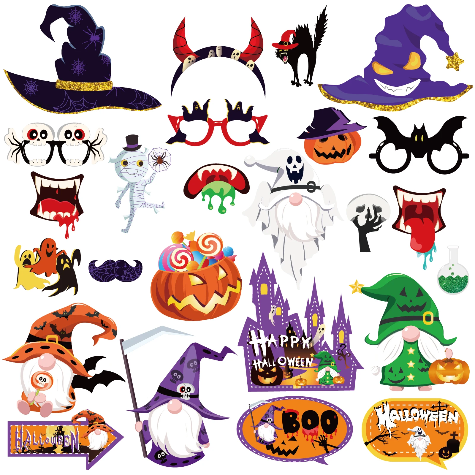 DIY Funny Happy Halloween Party Photobooth Props Party Favors Halloween Festivals Party Theme Photobooth Props Party Decoration
DIY Funny Happy Halloween Party Photobooth Props Party Favors Halloween Festivals Party Theme Photobooth Props Party Decoration