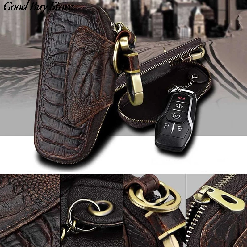Genuine Leather Key Holder Organizer Crocodile Pattern Men Car Keys Wallets Housekeeper Keychain Covers Male Hasp Key Case Bag 
Genuine Leather Key Holder Organizer Crocodile Pattern Men Car Keys Wallets Housekeeper Keychain Covers Male Hasp Key Case Bag