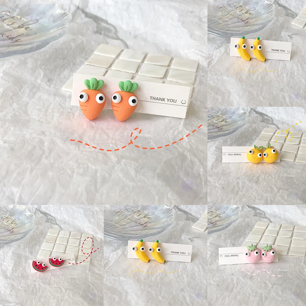 1 Pair Original Design Cartoon Fruit Watermelon Strawberry Frosted Texture Childlike Wild Girl Super Cute Earrings
1 Pair Original Design Cartoon Fruit Watermelon Strawberry Frosted Texture Childlike Wild Girl Super Cute Earrings