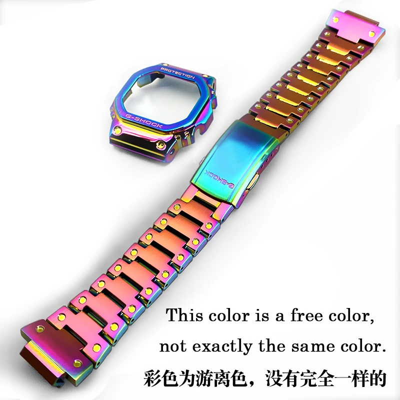 Colorful Steel Watch Band Case for g shock DW5600/5610 GW5600E DW/GW5000 DW5035 Men Watches Accessories Strap Bezel with Tools
Colorful Steel Watch Band Case for g shock DW5600/5610 GW5600E DW/GW5000 DW5035 Men Watches Accessories Strap Bezel with Tools