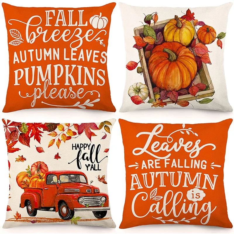 Fall Pillow Covers 18x18 Set of 4 Outdoor Throw Pillowcase Farmhouse Thanksgiving Decorations for Home Decor
Fall Pillow Covers 18x18 Set of 4 Outdoor Throw Pillowcase Farmhouse Thanksgiving Decorations for Home Decor
