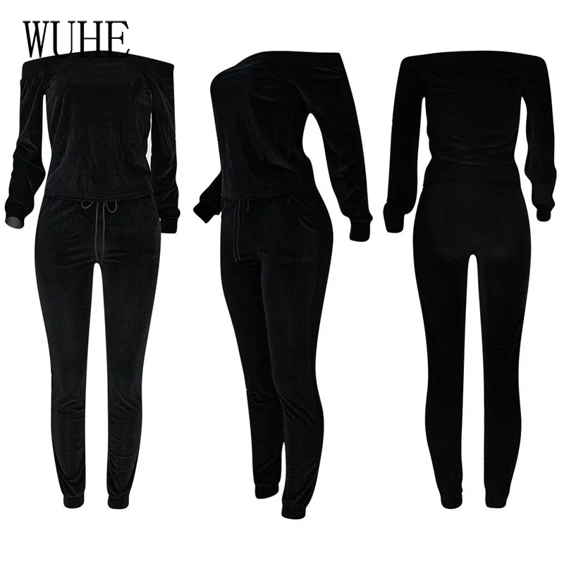 WUHE Velvet Tracksuit Two Piece Sets Long Sleeve Slash Neck Off Shoulder Crop Top and Drawstring Pants Streetwear Casual Workout
WUHE Velvet Tracksuit Two Piece Sets Long Sleeve Slash Neck Off Shoulder Crop Top and Drawstring Pants Streetwear Casual Workout
