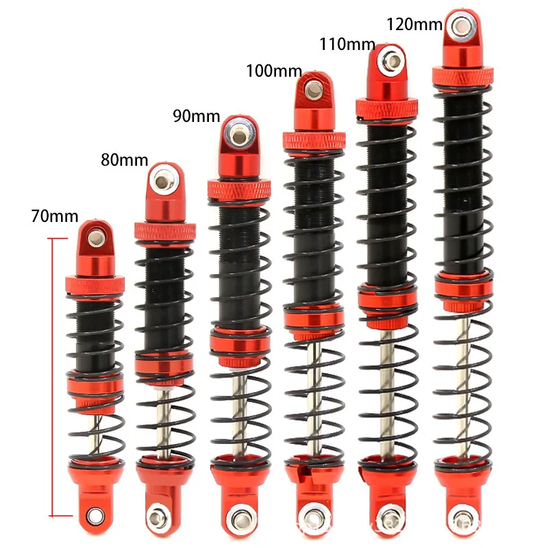 Metal Shock Absorber 70mm 80mm 90mm 100mm 110mm 120mm for 1/10 SCX10 Wraith RR10 TRX4 TRX6 ABSiMA Sherpa RC Crawler
Metal Shock Absorber 70mm 80mm 90mm 100mm 110mm 120mm for 1/10 SCX10 Wraith RR10 TRX4 TRX6 ABSiMA Sherpa RC Crawler