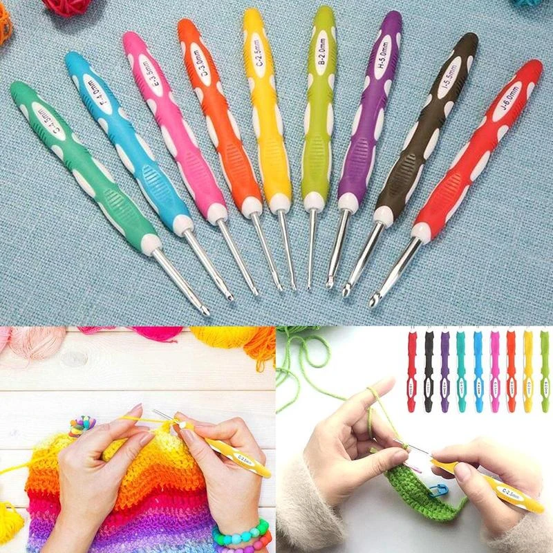 Sweater Needles Two-color Plastic Handle Aluminum Crochet Accessories Tools Set Color Diy 9pcs Random Knitting / Handmade V1W7
Sweater Needles Two-color Plastic Handle Aluminum Crochet Accessories Tools Set Color Diy 9pcs Random Knitting / Handmade V1W7