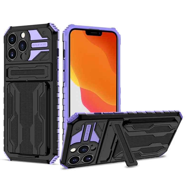 Shockproof Bracket Cell Phone Case For iPhone 11 12 13 Mini 7 Plus 8 Plus XS Max XR Card Slot Protective Anti-Fall Back Covers
Shockproof Bracket Cell Phone Case For iPhone 11 12 13 Mini 7 Plus 8 Plus XS Max XR Card Slot Protective Anti-Fall Back Covers