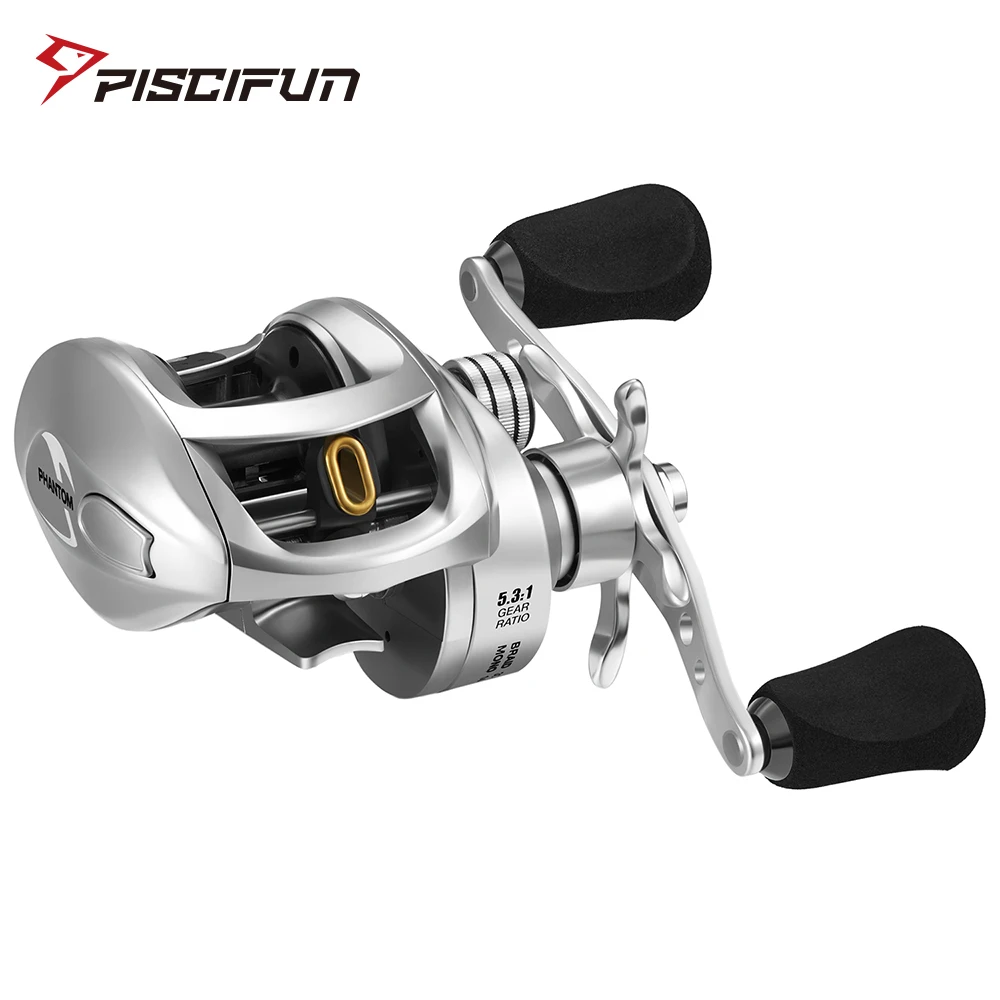 Piscifun Phantom S Baitcasting катушка 2 шестерни соотношение низкий профиль рыбалка катушка ручка из карбона серебристый, черный золото 6,5/8,1 кг Макс Пере...
Piscifun Phantom S Baitcasting катушка 2 шестерни соотношение низкий профиль рыбалка катушка ручка из карбона серебристый, черный золото 6,5/8,1 кг Макс Пере...