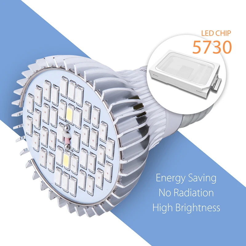 LED Grow Light Full Spectrum 30W E27 UV IR LED Growing Bulb For Flowers Plants
LED Grow Light Full Spectrum 30W E27 UV IR LED Growing Bulb For Flowers Plants