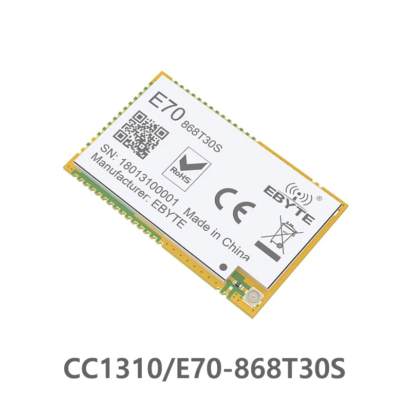 E70-868T30S 30dBm 1W CC1310 module wireless RF UART transceiver IPEX high performance 868MHz communication module
E70-868T30S 30dBm 1W CC1310 module wireless RF UART transceiver IPEX high performance 868MHz communication module