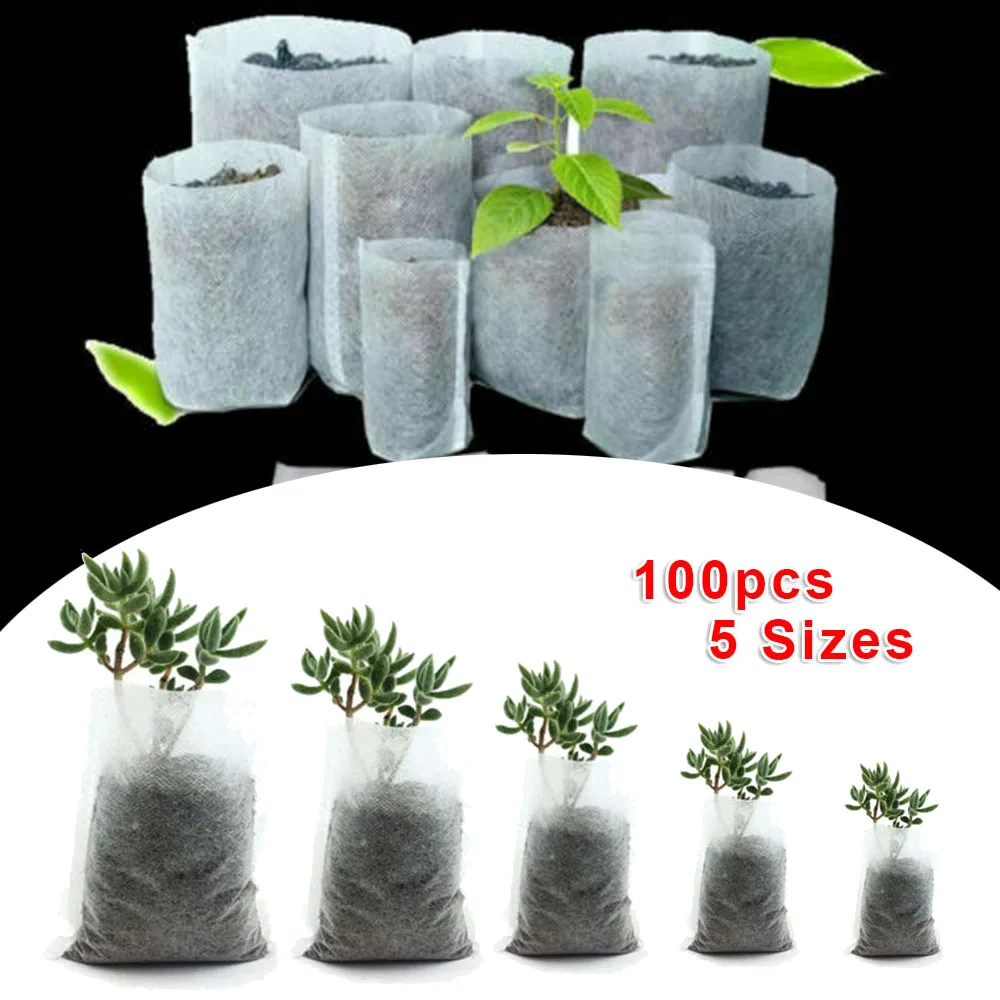 100pcs Biodegradable Nonwoven Nursery Plant Grow Bags Seedling Growing Planter Planting Pots Garden Eco-Friendly Ventilate Bag
100pcs Biodegradable Nonwoven Nursery Plant Grow Bags Seedling Growing Planter Planting Pots Garden Eco-Friendly Ventilate Bag