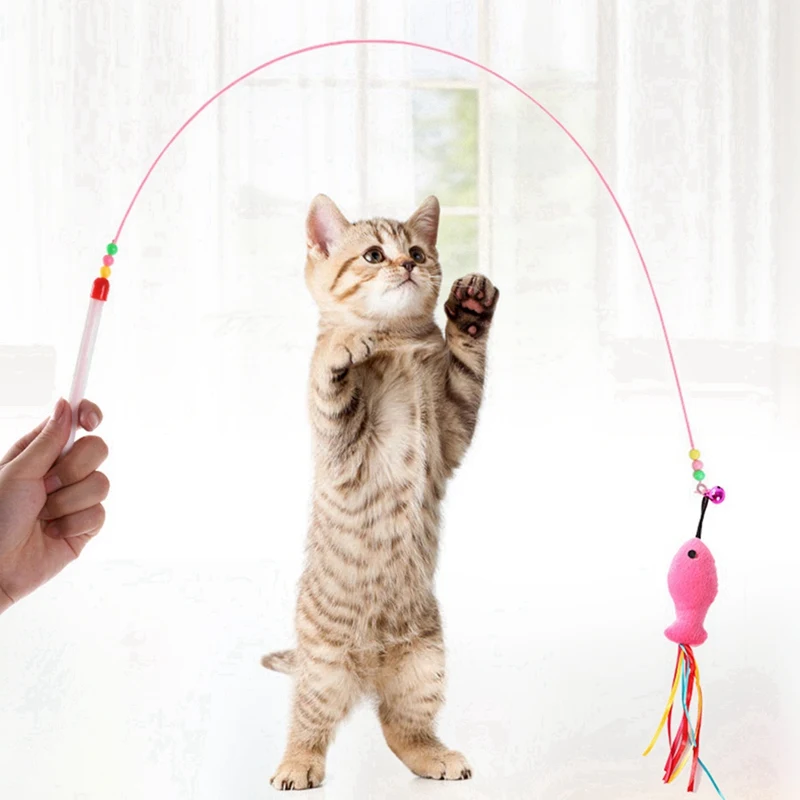 Pet Cat Toys Funny Teaser Kitten Fishing Rod Wand Toy For Cat Stick Wire Interactive Training Toy Pet Supplies
Pet Cat Toys Funny Teaser Kitten Fishing Rod Wand Toy For Cat Stick Wire Interactive Training Toy Pet Supplies