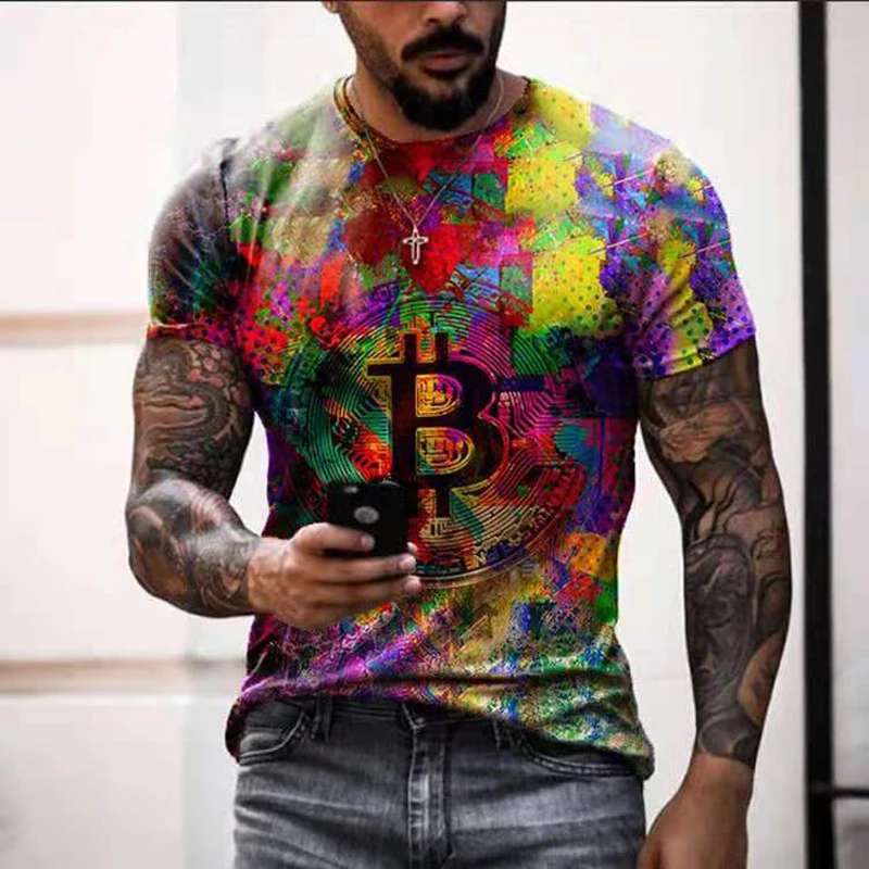 Nice Summer Pop Men's T-shirt Short-sleeved Bitcoin 3D Print Loose Round Neck PulloverT-shirt For Men's Tops Casual Streetwear
Nice Summer Pop Men's T-shirt Short-sleeved Bitcoin 3D Print Loose Round Neck PulloverT-shirt For Men's Tops Casual Streetwear