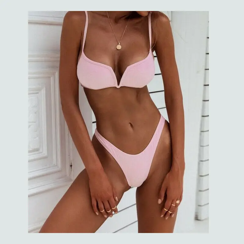 Sexy Women Solid Bikini Set Push-up Padded Bra Swimsuit Swimwear Bathing Suit Swimming Suit
Sexy Women Solid Bikini Set Push-up Padded Bra Swimsuit Swimwear Bathing Suit Swimming Suit