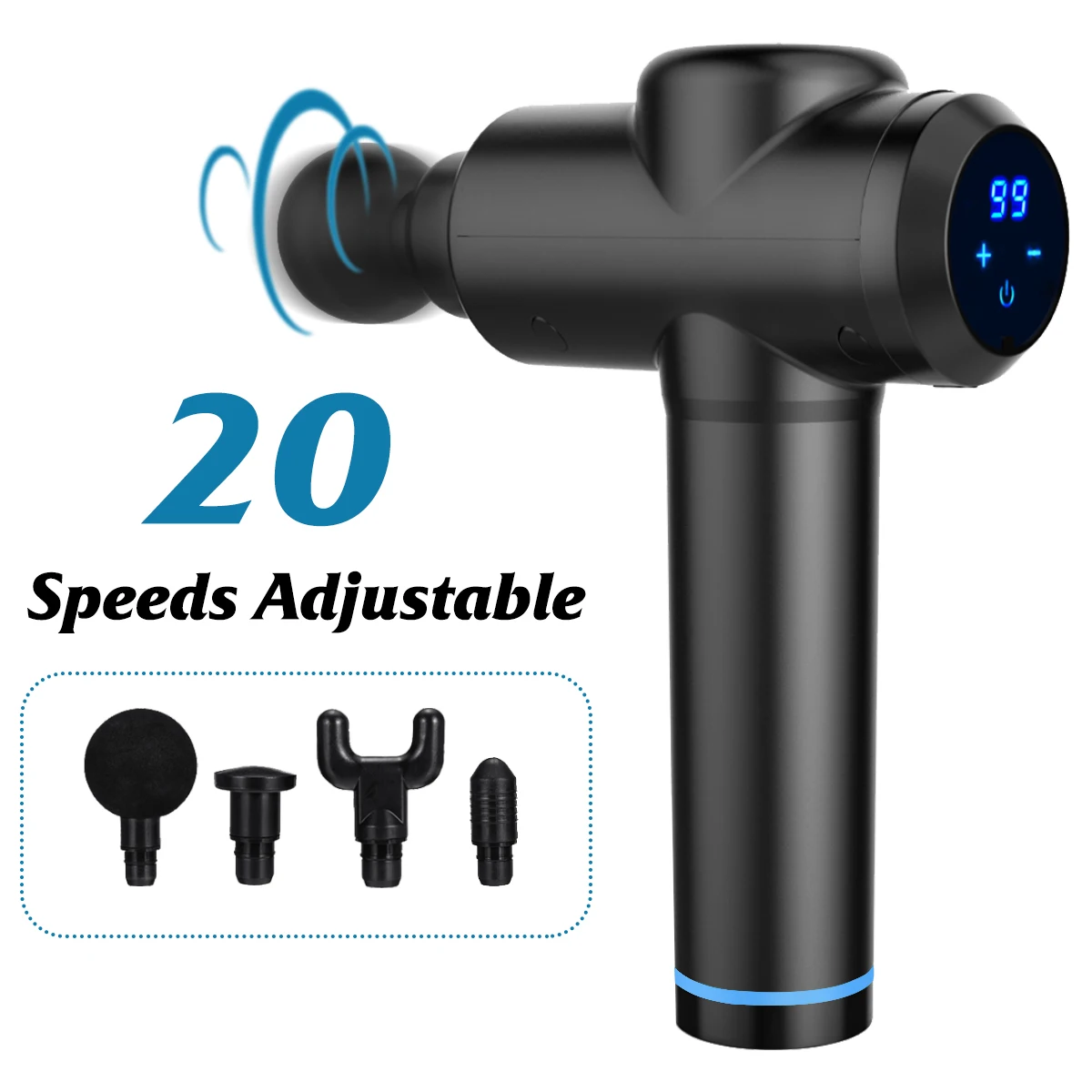 10000R/Min 1500MAh Massage Gun Muscle Relax Body Relaxation 20 Gears Electric Massager with Portable Bag for Fitness
10000R/Min 1500MAh Massage Gun Muscle Relax Body Relaxation 20 Gears Electric Massager with Portable Bag for Fitness