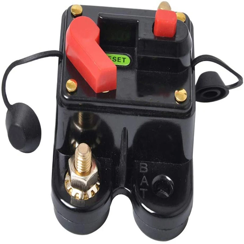 Reset Fuse Holder, 50 Amp Waterproof Circuit Breaker for Car Marine Stereo Switch Audio Inverter System Protector
Reset Fuse Holder, 50 Amp Waterproof Circuit Breaker for Car Marine Stereo Switch Audio Inverter System Protector