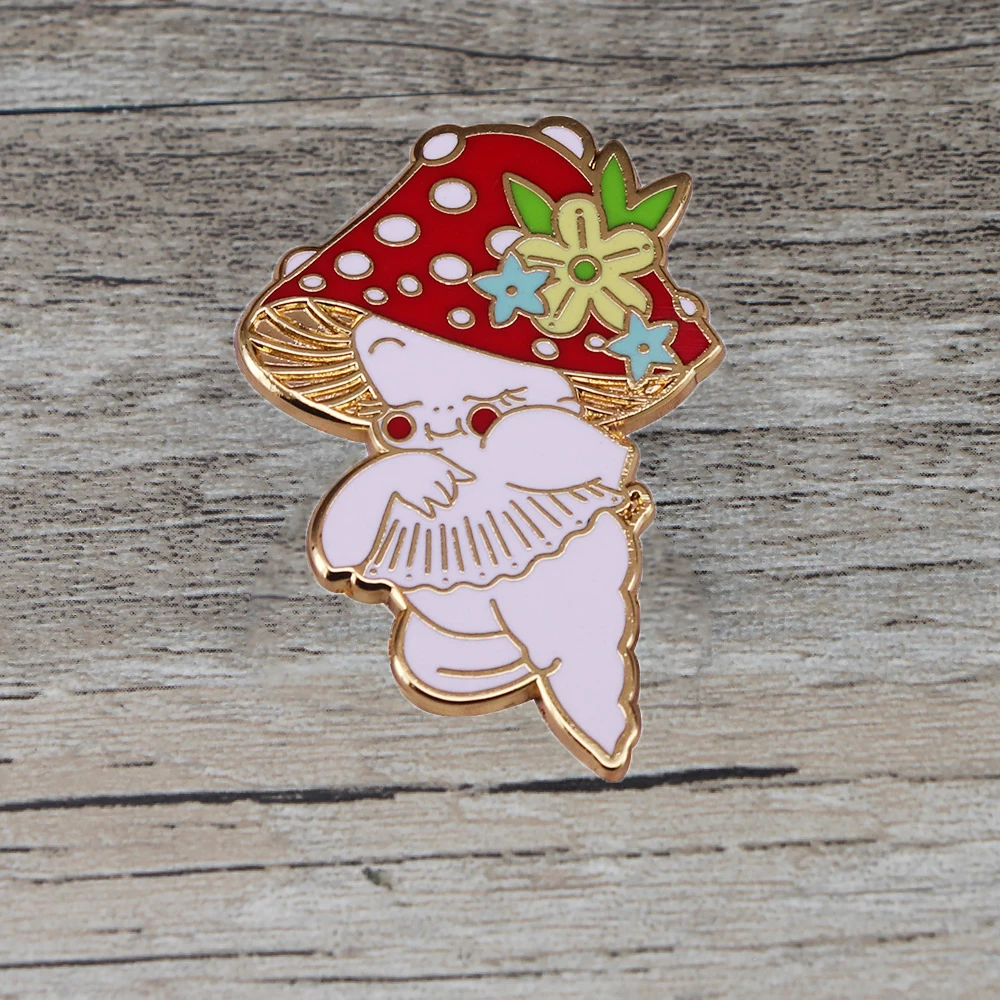 BG1063 Mushroom Hard Enamel Pin Brooches Collar Lapel Pin Cartoon Cute Badges Jewelry Gift for Kids Friends
BG1063 Mushroom Hard Enamel Pin Brooches Collar Lapel Pin Cartoon Cute Badges Jewelry Gift for Kids Friends