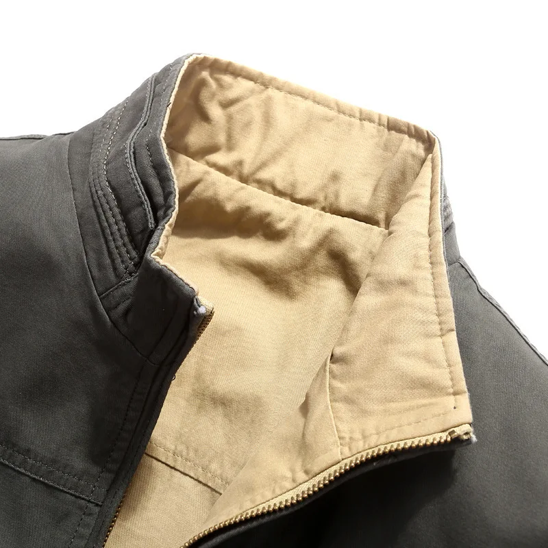 Autumn Jacket Men's Coat Double Sided Wear Jacket Stand Collar Zipper Veste Homme Windbreaker Men Jacket Hombre Outerwear M-4XL 
Autumn Jacket Men's Coat Double Sided Wear Jacket Stand Collar Zipper Veste Homme Windbreaker Men Jacket Hombre Outerwear M-4XL