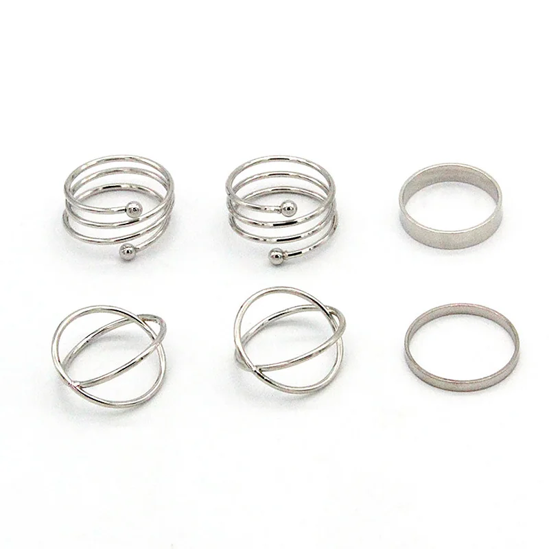 6pcs /set Fashion Ring For Women Personality Geometric Square Cutout Sterling Not Allergic Popular Elegant Ring Circle Metal
6pcs /set Fashion Ring For Women Personality Geometric Square Cutout Sterling Not Allergic Popular Elegant Ring Circle Metal