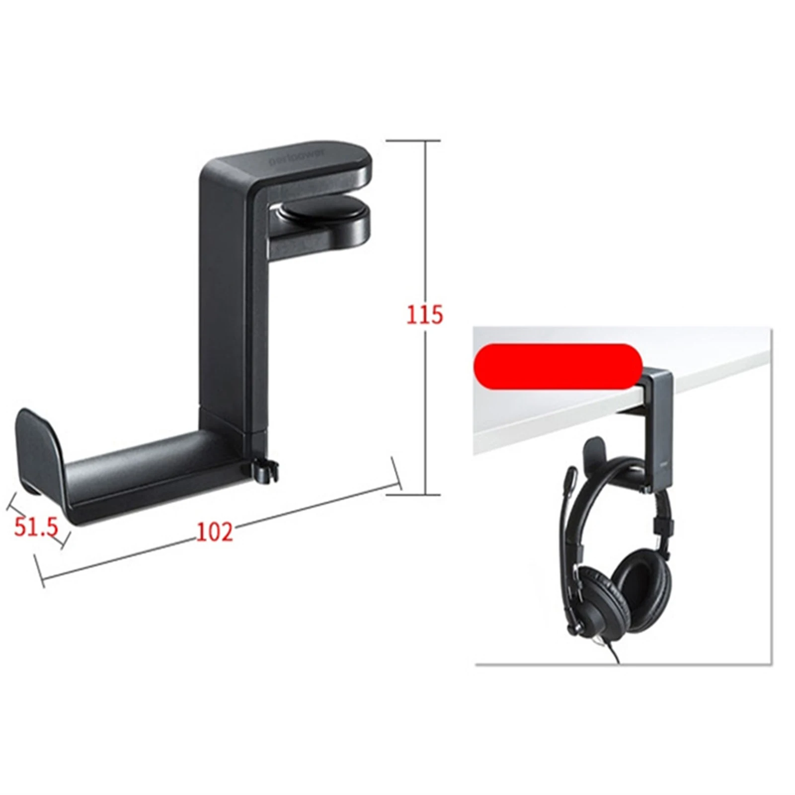 Подставка для наушников под столом, держатель для гарнитуры с фотокрючком на 360 °, универсальное пространство, экономия черного цвета 
Подставка для наушников под столом, держатель для гарнитуры с фотокрючком на 360 °, универсальное пространство, экономия черного цвета