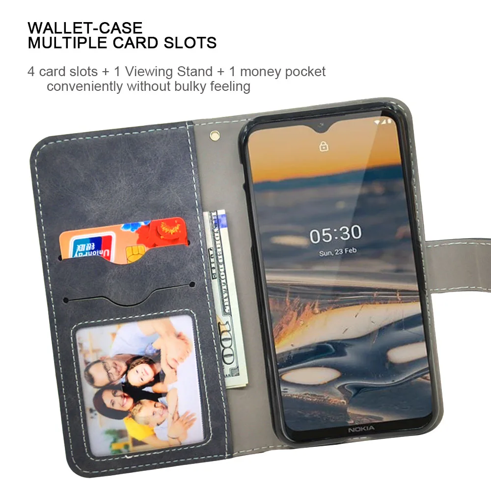 Новый деловой кожаный чехол-книжка для Nokia 5 6 8 3 2 4 7 1 Plus чехол-бумажник в винтажном