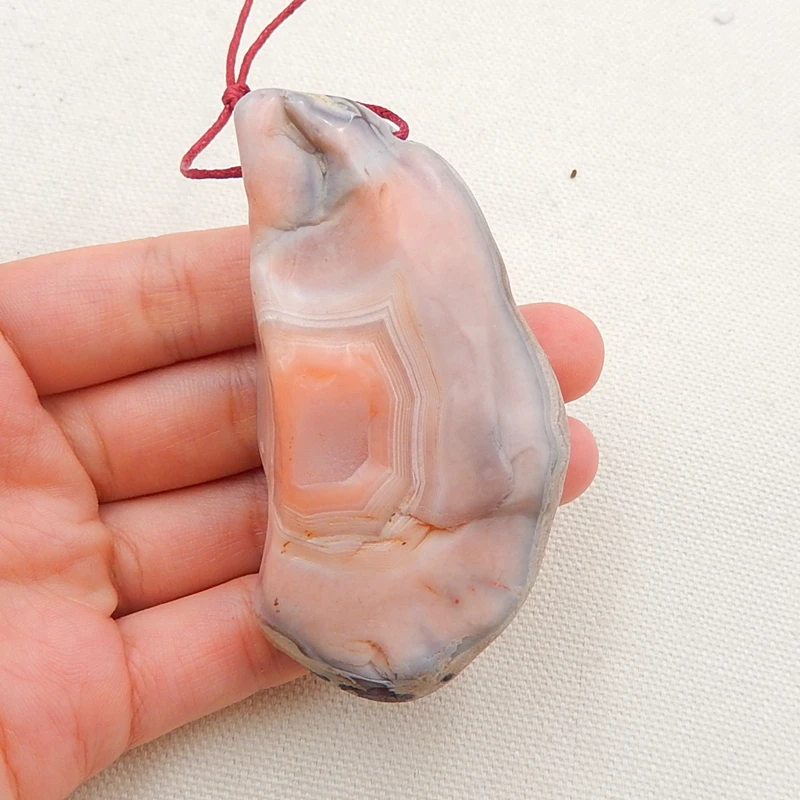 Semi-precious Stone Natural Gemstone Pink Agate Fashion Pendant Bead For Jewelry Making 73x38x23mm,79.2g
Semi-precious Stone Natural Gemstone Pink Agate Fashion Pendant Bead For Jewelry Making 73x38x23mm,79.2g