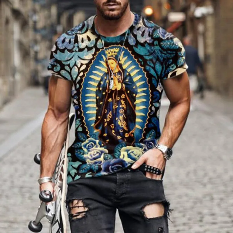 Summer men's T-shirt, round O-neck short-sleeved shirt, streetwear punk style 3D printing casual fashion top plus size 2021
Summer men's T-shirt, round O-neck short-sleeved shirt, streetwear punk style 3D printing casual fashion top plus size 2021
