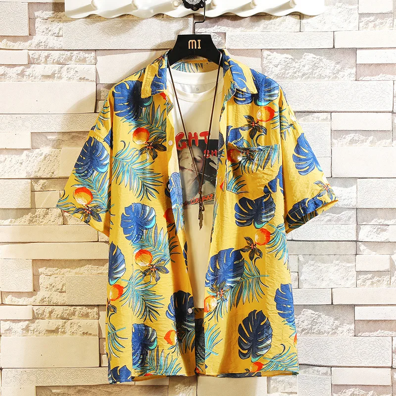 2021 Summer Men's Beach Shirt Fashion Short Sleeve Floral Loose Casual Shirts Plus Asian SIZE M-4XL 5XL Hawaiian 
2021 Summer Men's Beach Shirt Fashion Short Sleeve Floral Loose Casual Shirts Plus Asian SIZE M-4XL 5XL Hawaiian